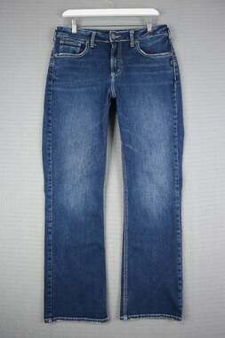 Silver Jeans Co Avery Slim Boot Blue Denim Womens 32x31